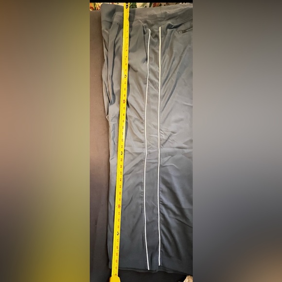 Athleta Venice wide leg, track strip pant Granite blue, white stripe - Picture 6 of 10